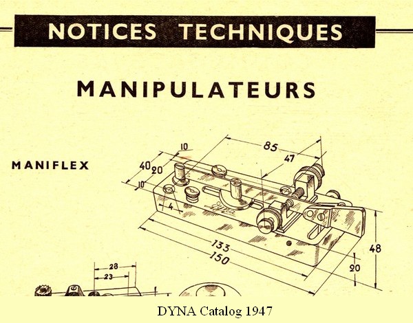 Maniflex, 1947 DYNA catalog, click to enlarge picture.