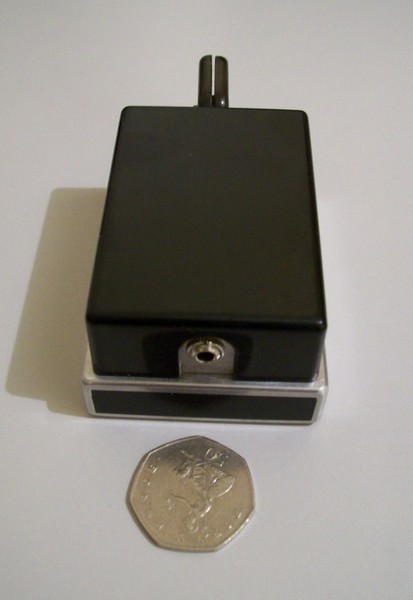 G0JWB's Homebrew Micro Key, rear view, click to enlarge picture.